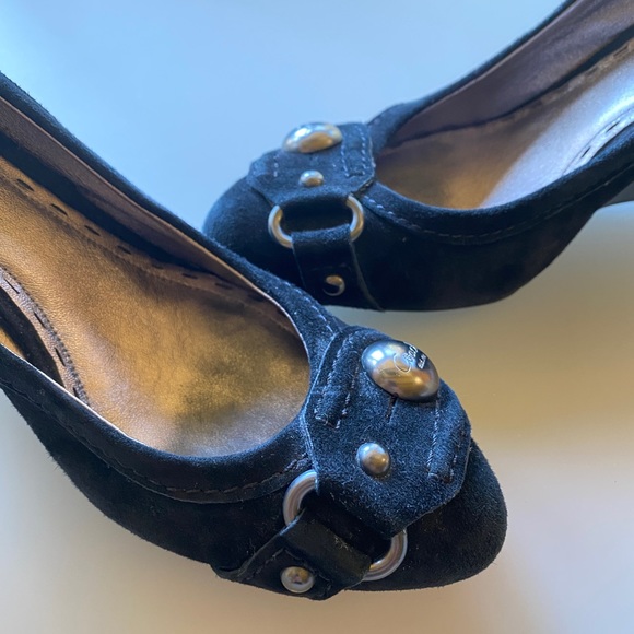 Coach Suede Wedge Heels - size 8.5 - Picture 9 of 9